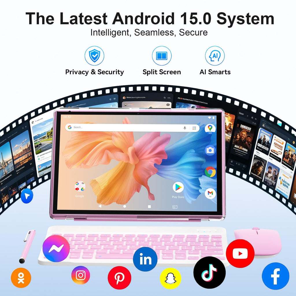 10 inch 2 in 1 Android Tablet with Keyboard 8GB RAM 32GB ROM K58717