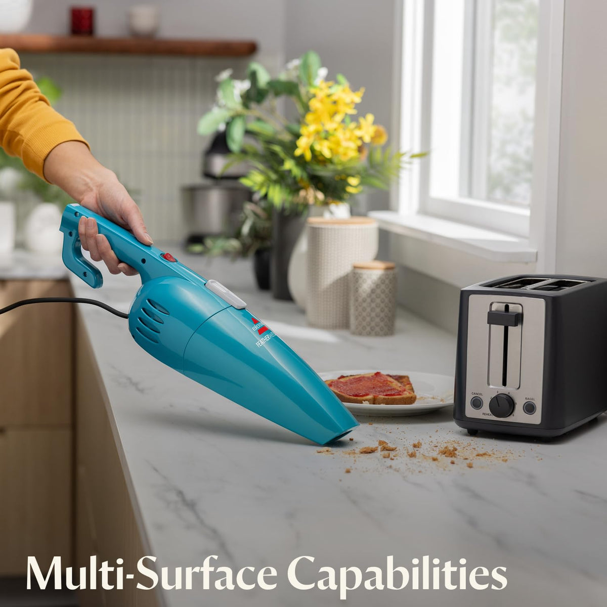Bagless Stick Vacuum and Electric Broom with Crevice Tool W43417
