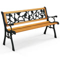 Iron Hardwood Garden Bench J896
