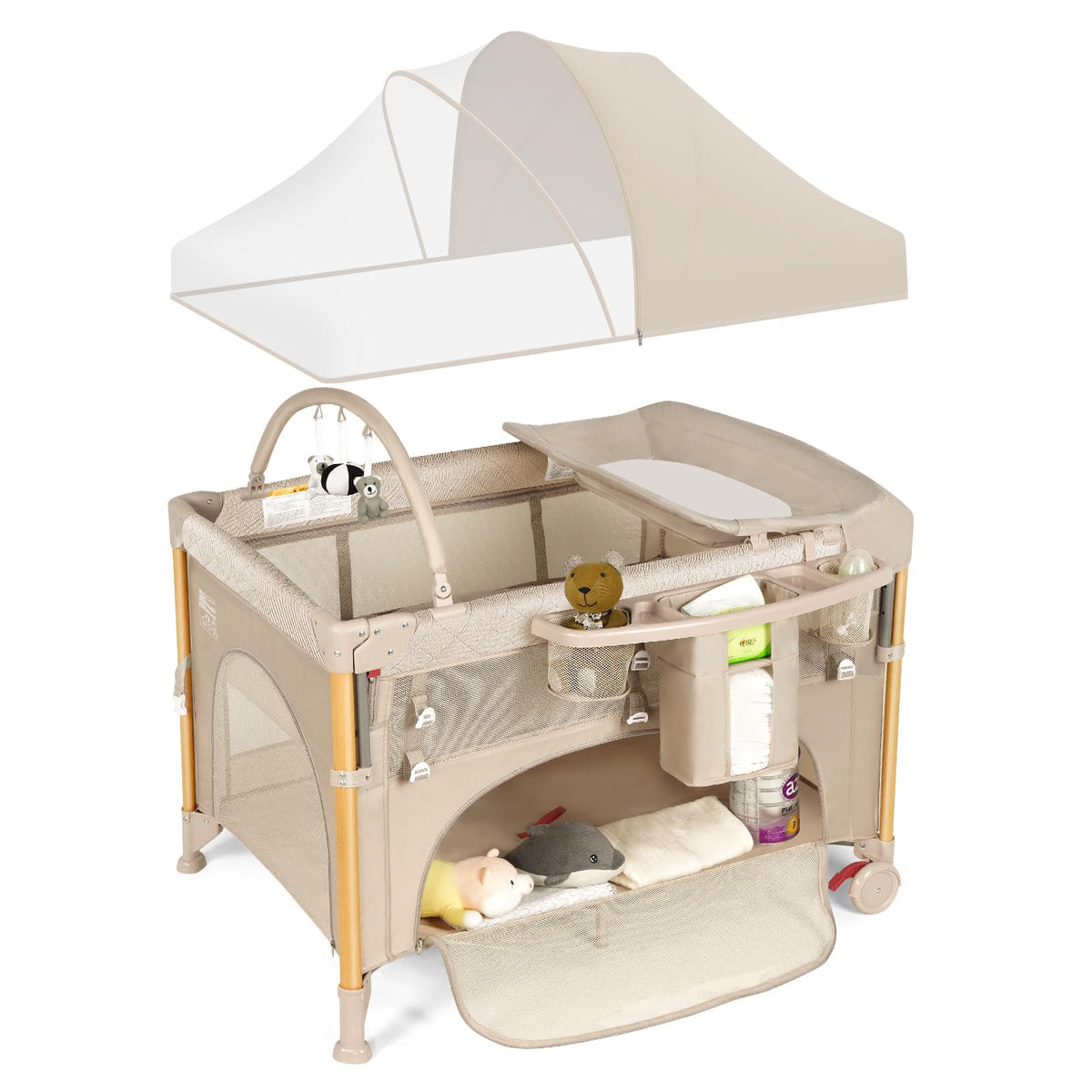 5 in 1 Beige Baby Bassinet M437558