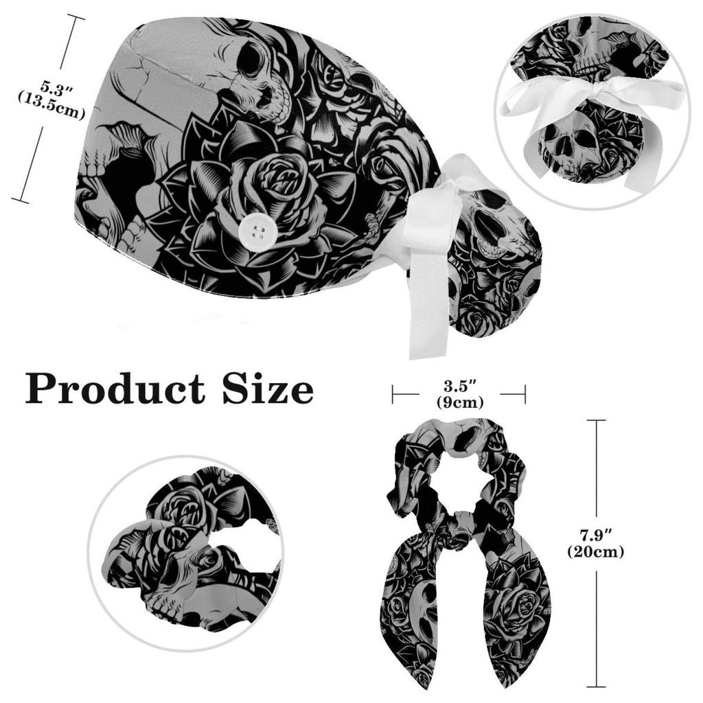 Lace-Up Hat with Scrunchies One Size O22086