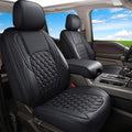 Leather Pickup Seat Cushion Cover Full Set Black W258