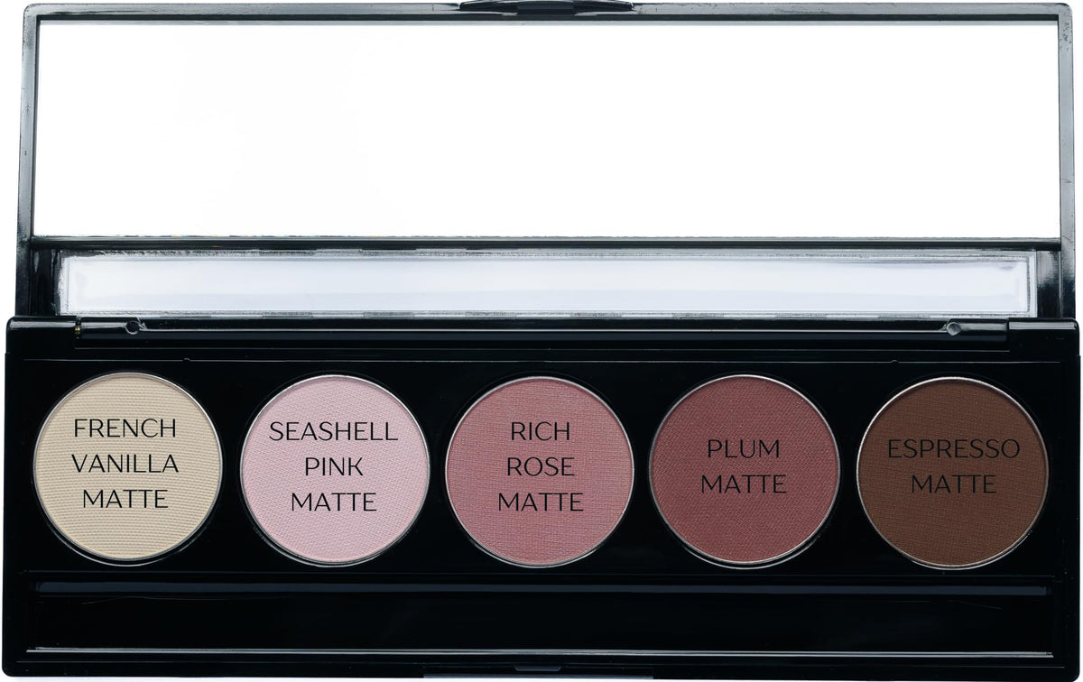 Matte Warm Tone Rose Pink & Brown Vegan Eyeshadow Palette U547020