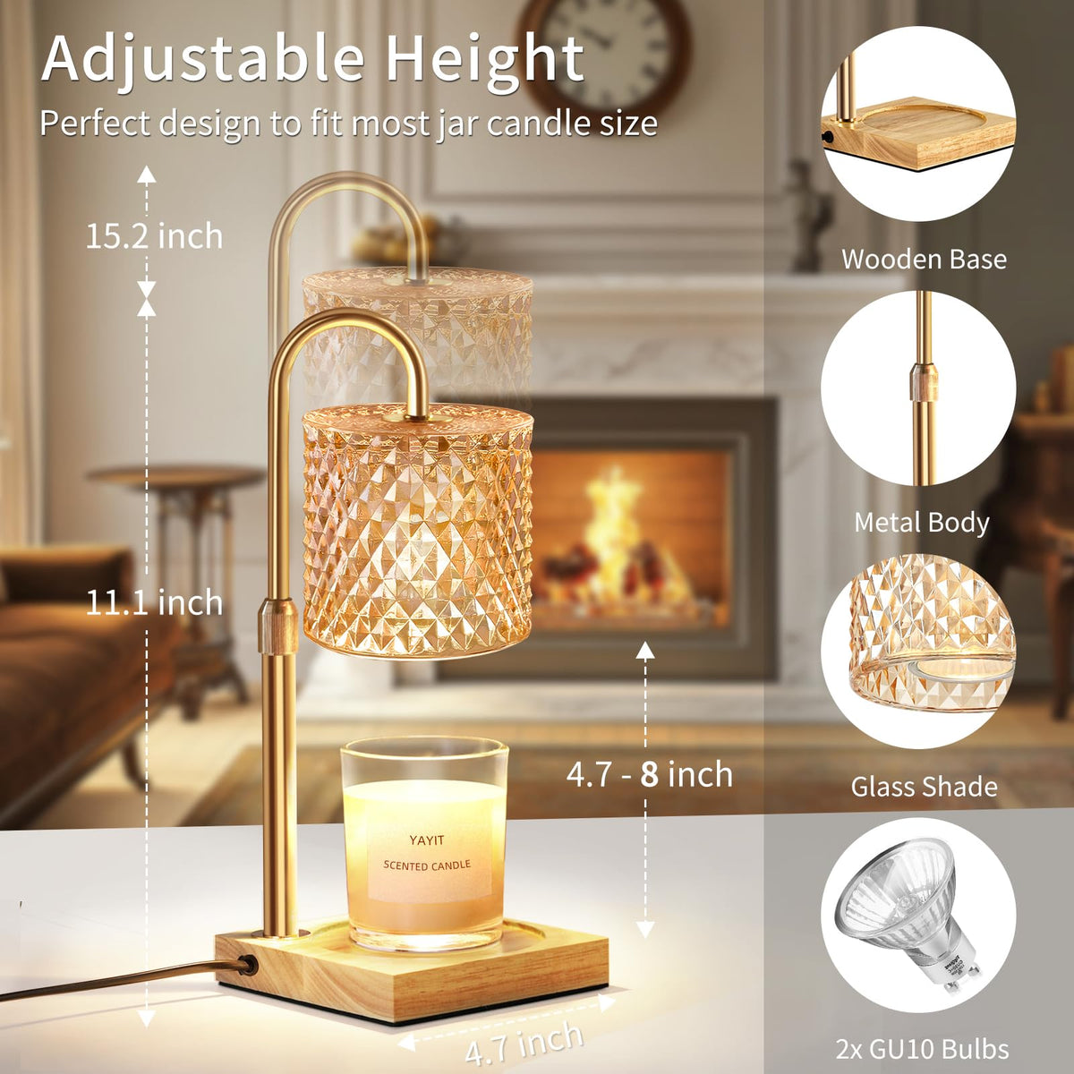 Candle Warmer Lamp with Timer Dimmer N754311