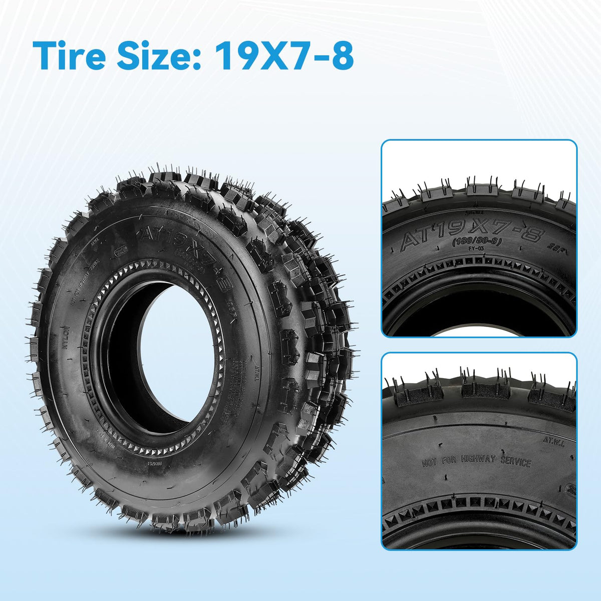 19x7-8 Mini Bike Tire Tubeless D6560
