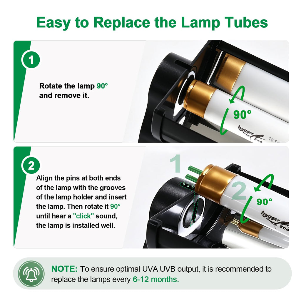 12Inch T5 UVB Reptile Light Fixture Combo Kit with Cycle Timer G567564