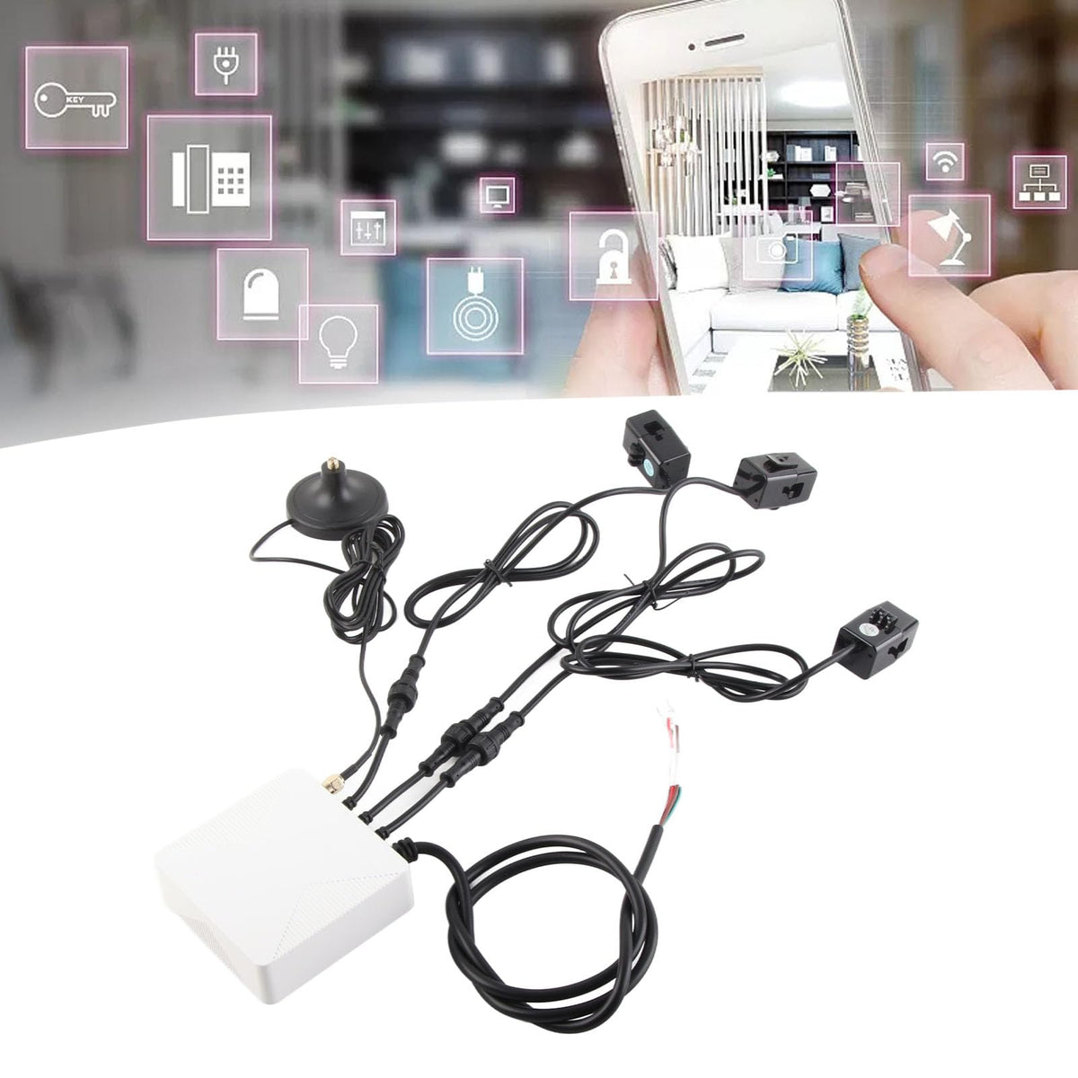 3 Phase Smart Electricity Power Monitor with 3 120A Circuit Level Sensor B974057