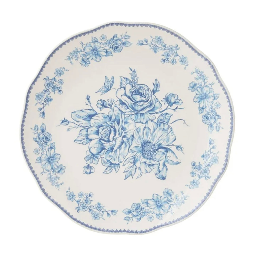 Blue 12-Piece Stoneware Dinnerware Set R554