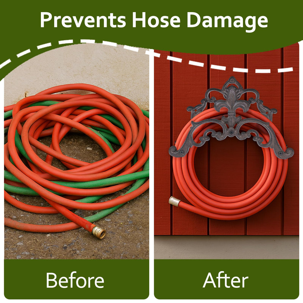 Cast Iron Wall Mount Hose Holder F329