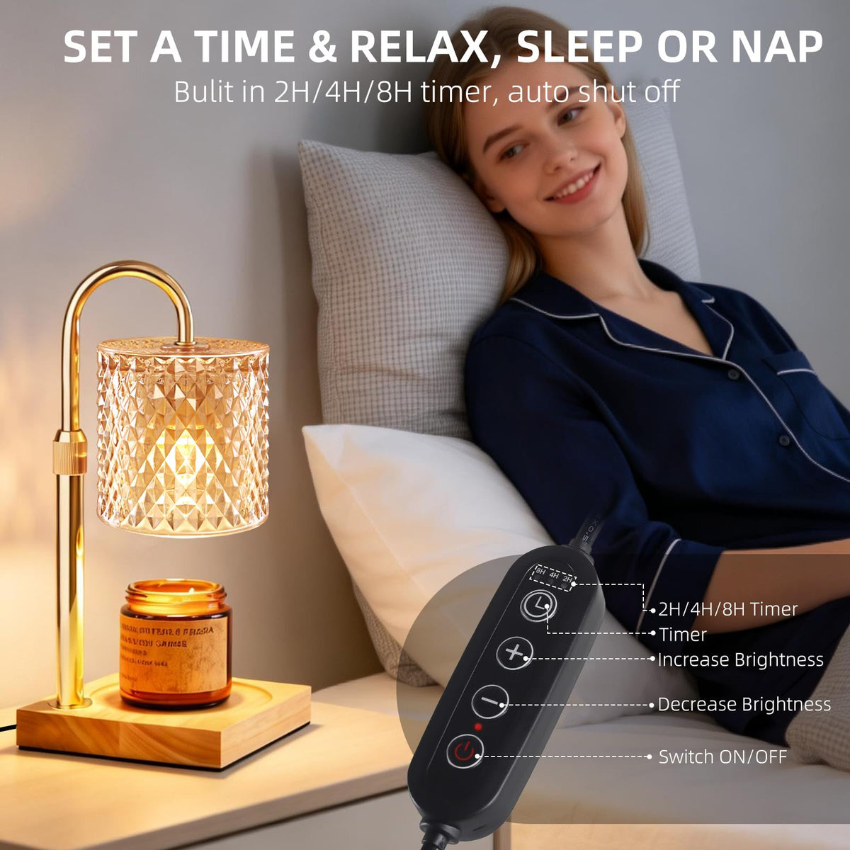 Candle Warmer Lamp with Timer Dimmer N754311