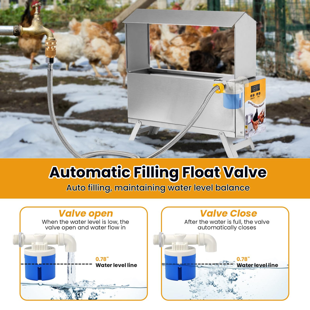 1.5 Gallon Heated Chicken Waterer Q68701