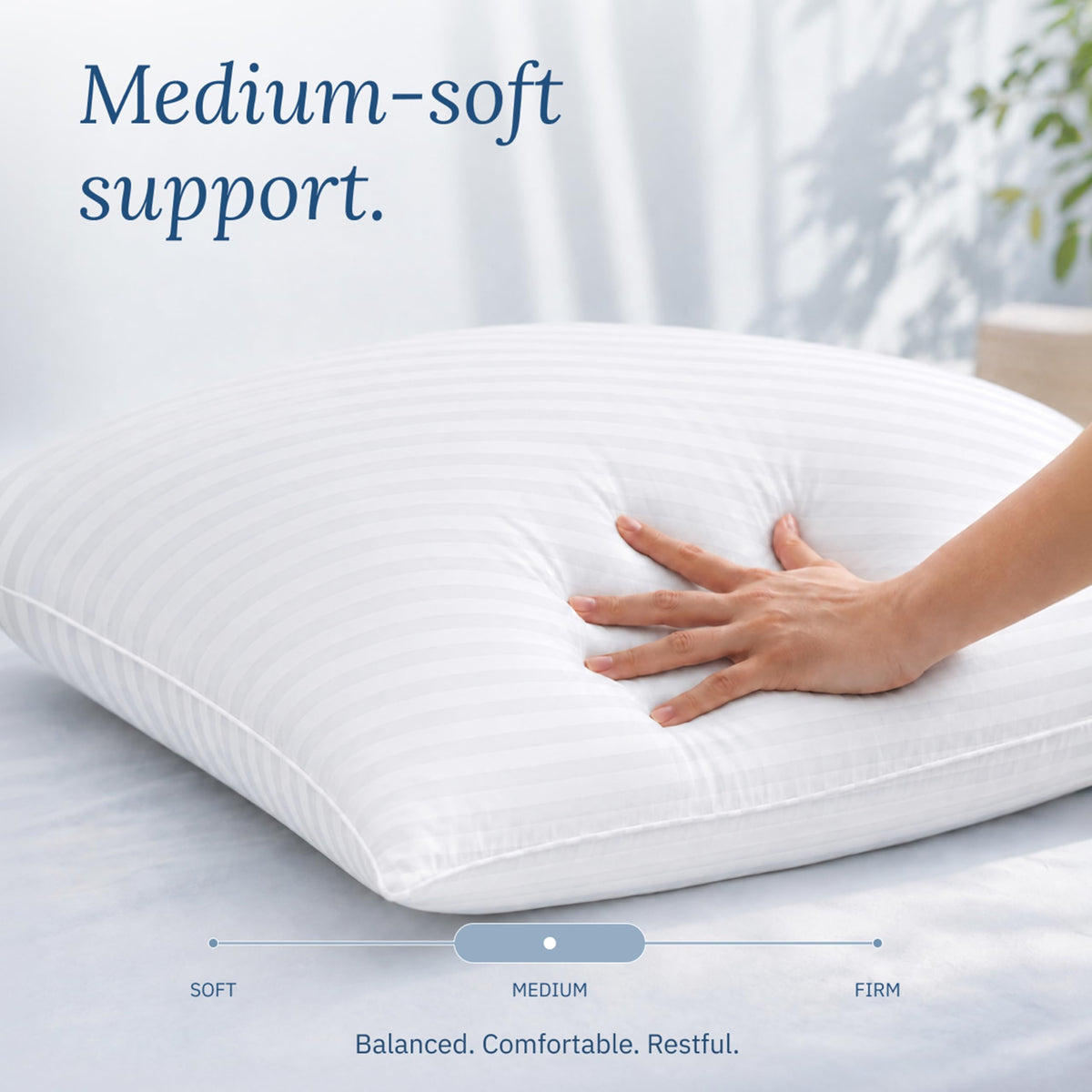 White King Size Bed Pillows Set of 2 E9330