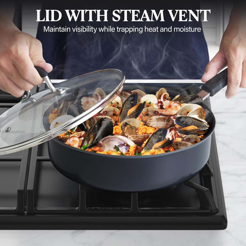 12 Piece Black Nonstick Hard Anodized Cookware Set X691870