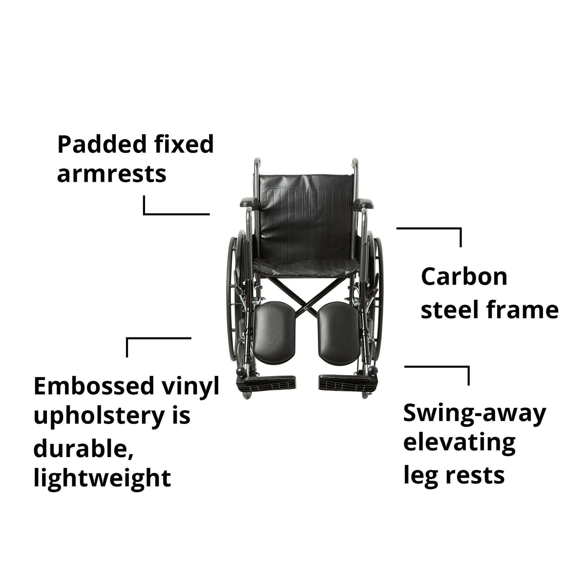 Black 18 in Wheelchair P973