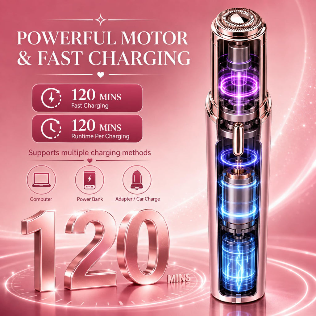 USB Rechargeable Facial Hair Remover with LED Light M53320