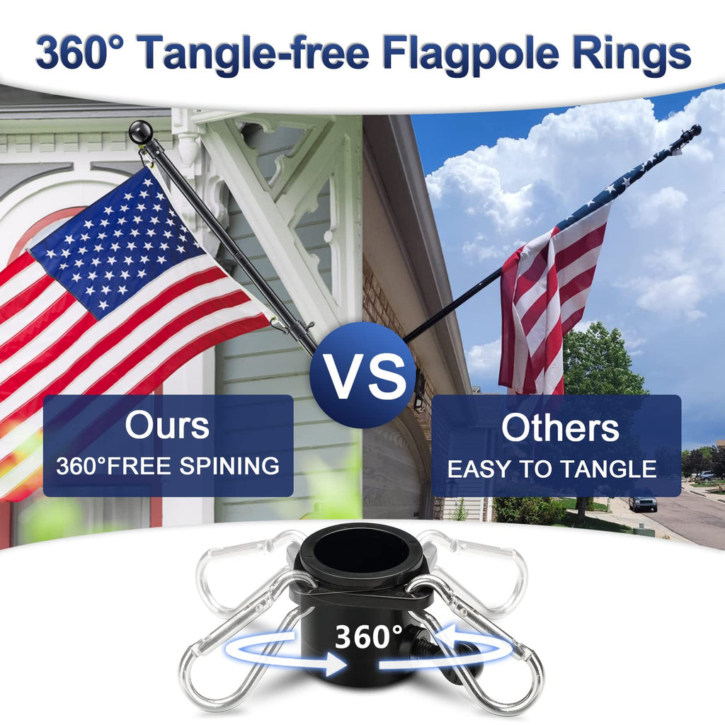 6ft Tangle Free Spinning Flag Pole Kit Z32641