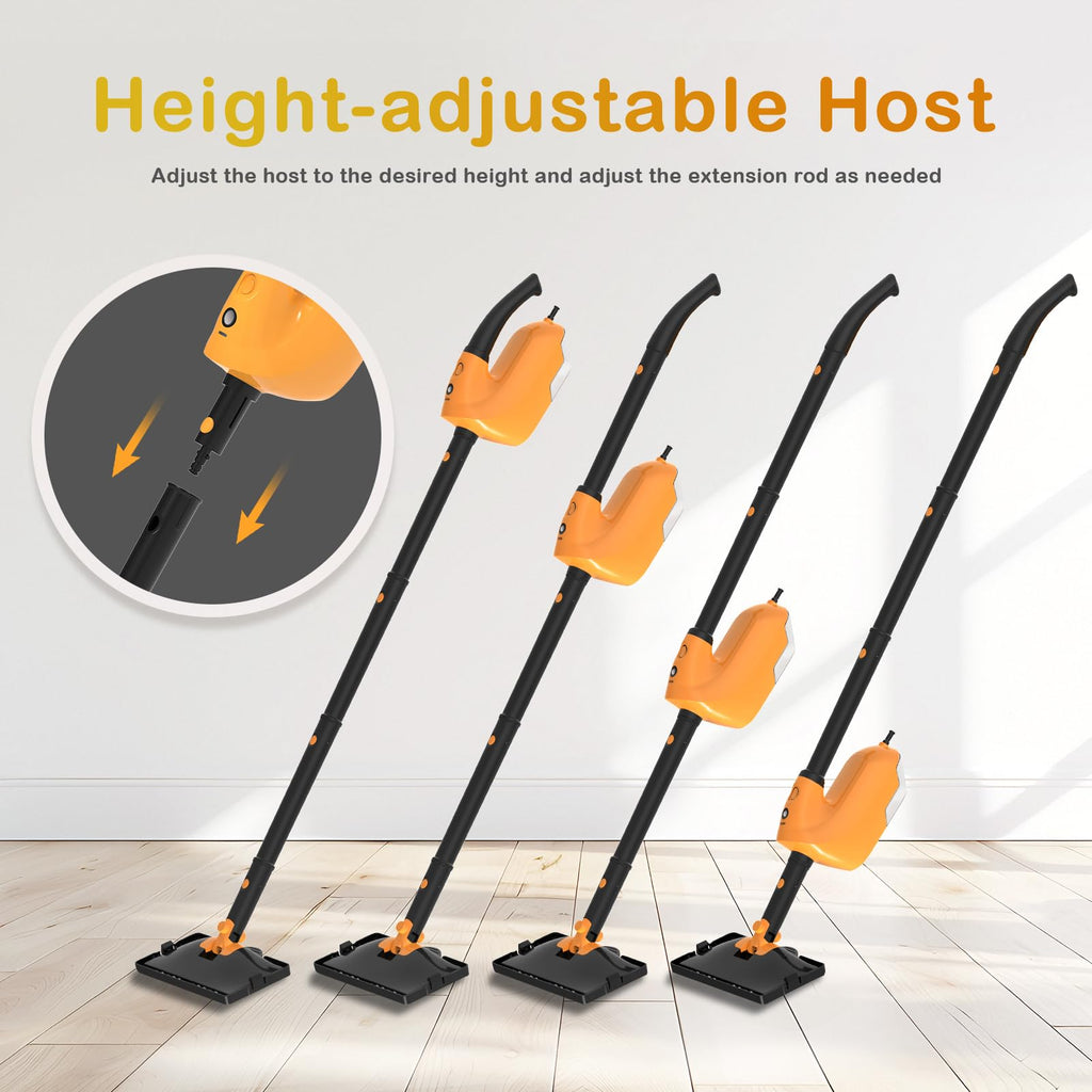 Steam Mop with 23FT Cord, 12OZ Removable Tank K552