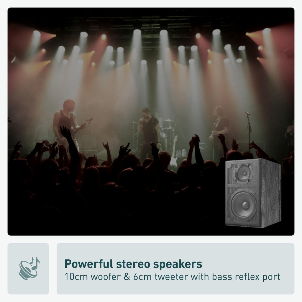 Compact Stereo System with CD Player, Bluetooth, FM Radio and USB, 80W A508