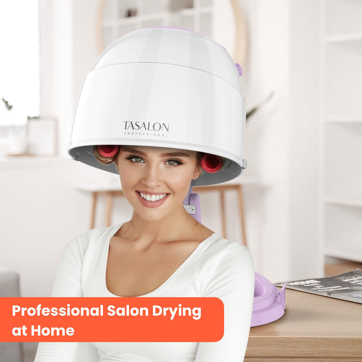 1875W Ionic Hooded Hair Dryer with 3 Heating Settings X233