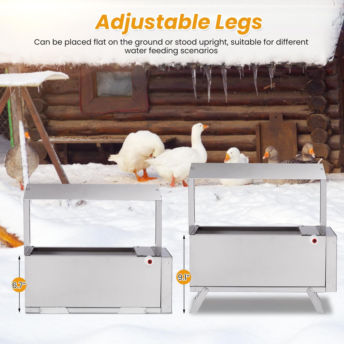 1.5 Gallon Heated Chicken Waterer Q68701