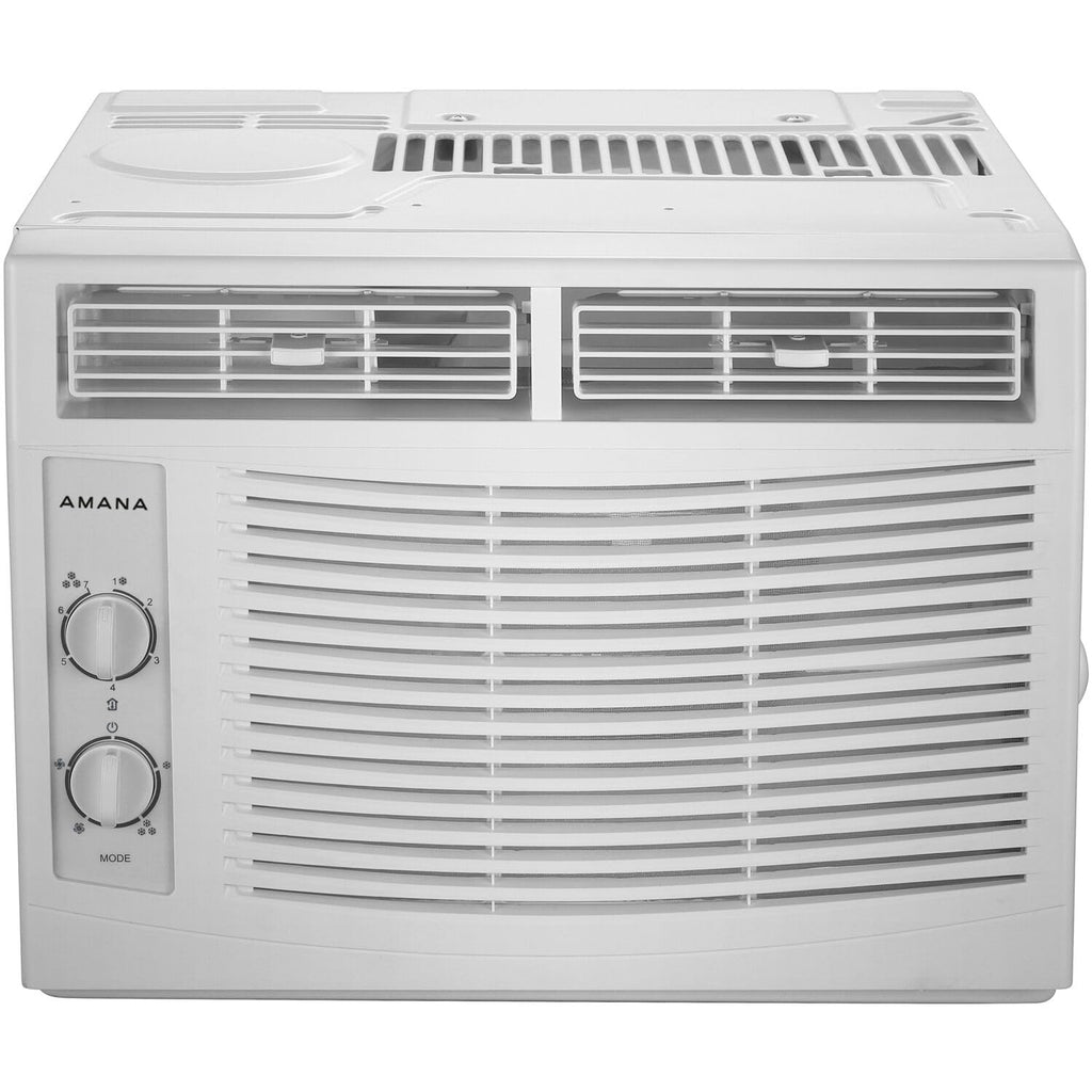 5,000 BTU Window Air Conditioner with Mechanical Controls, Dehumidifier, Washable Filter, 2 Fan Speeds, White R43905