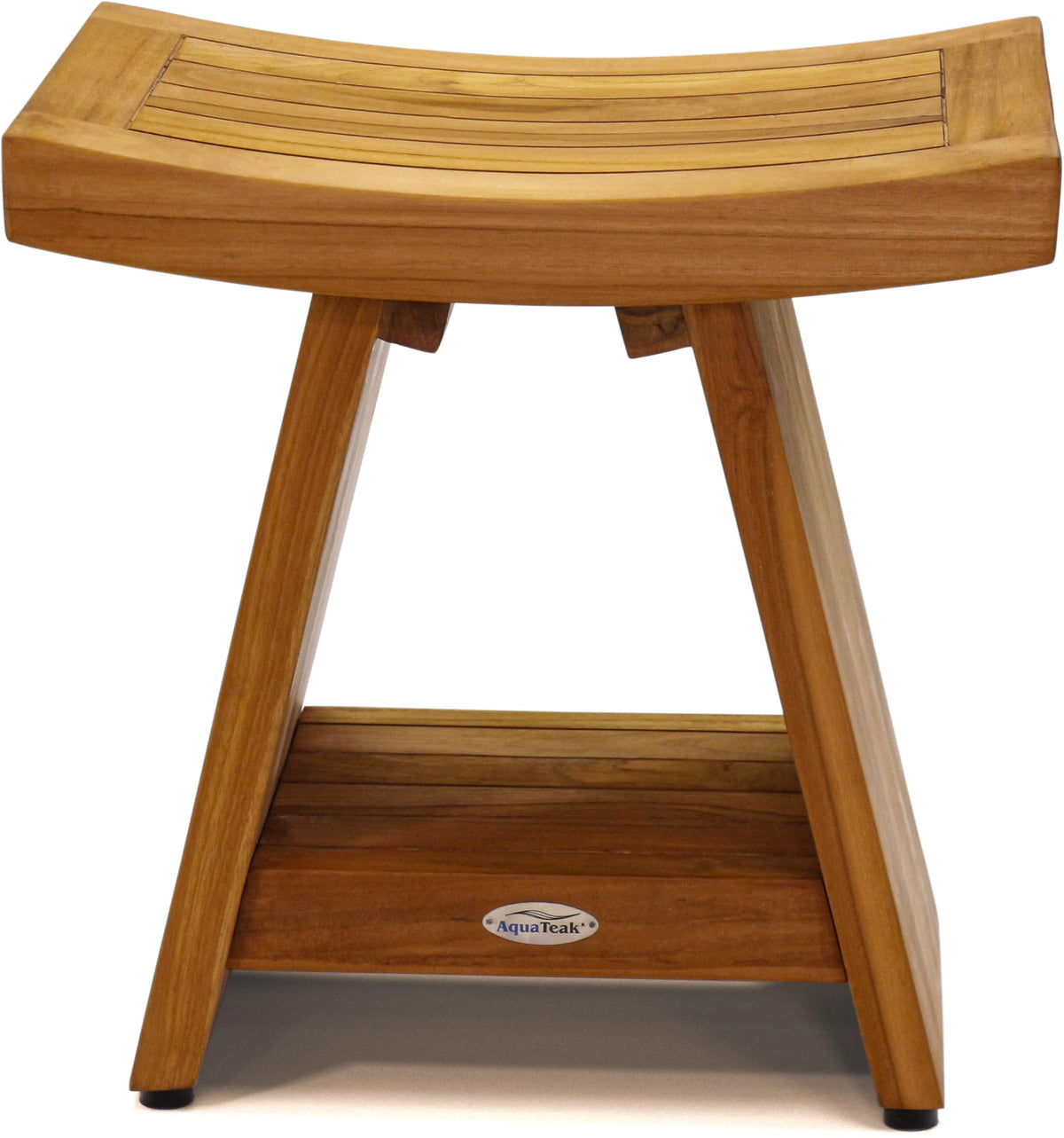 18" Teak Shower Bench with Shelf W157
