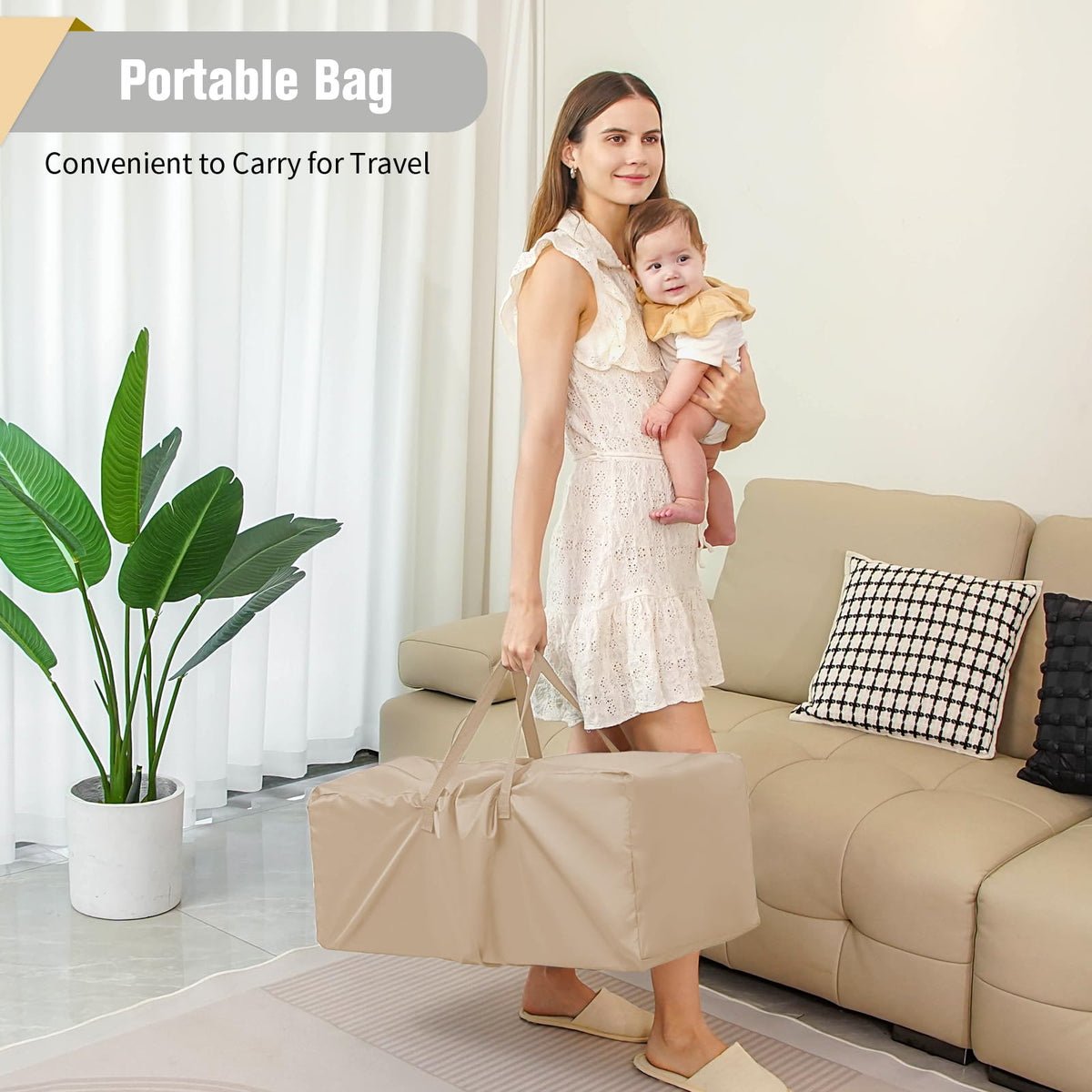 5 in 1 Beige Baby Bassinet M437558