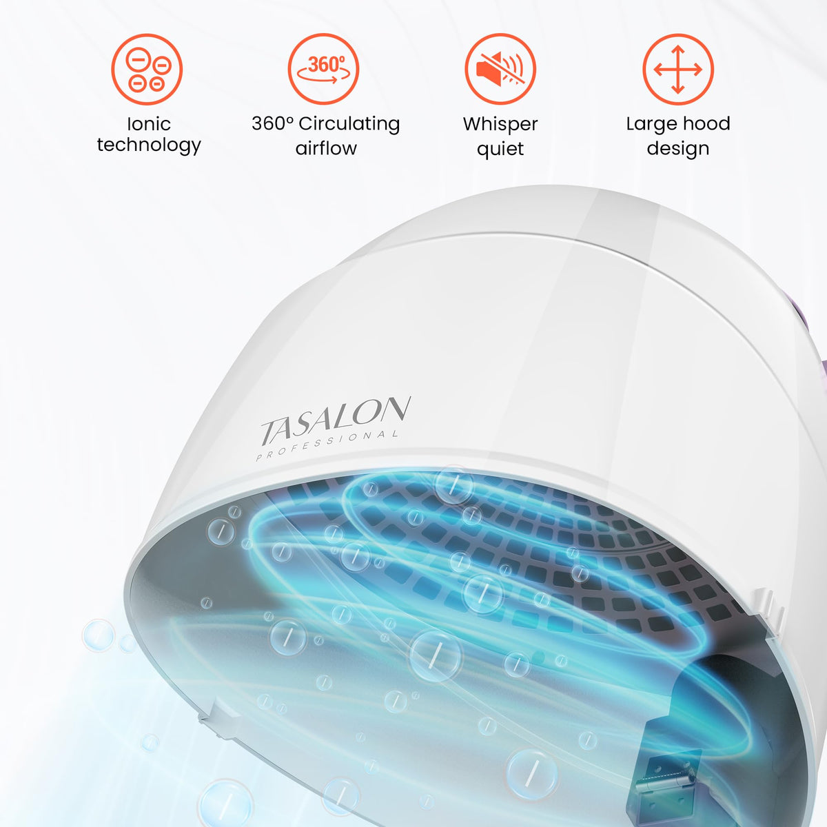 1875W Ionic Hooded Hair Dryer with 3 Heating Settings X233