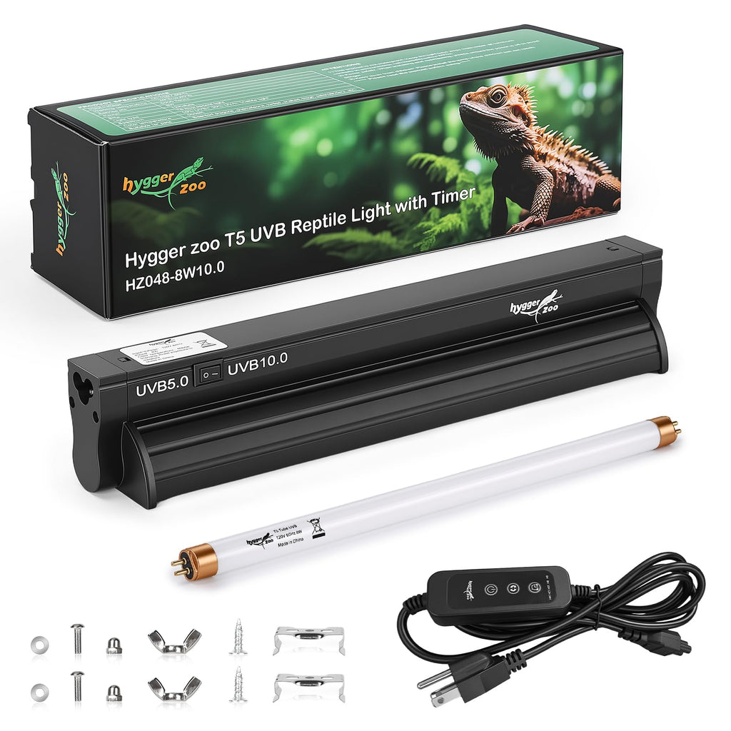 12Inch T5 UVB Reptile Light Fixture Combo Kit with Cycle Timer G567564