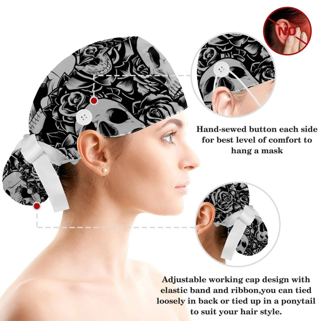 Lace-Up Hat with Scrunchies One Size O22086