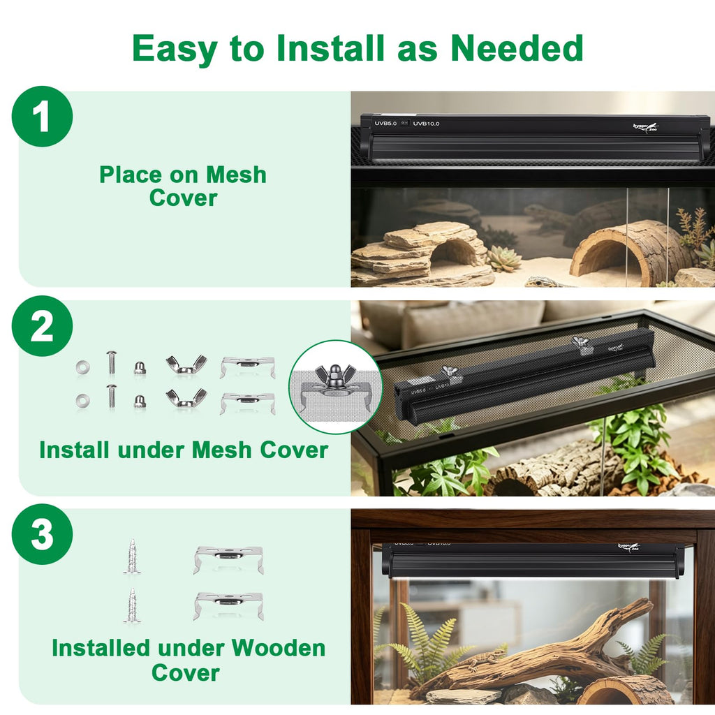 12Inch T5 UVB Reptile Light Fixture Combo Kit with Cycle Timer G567564