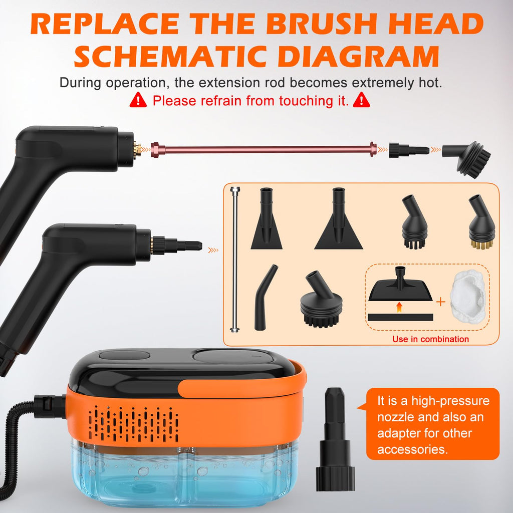 Portable Handheld Steam Cleaner with 16 Accessories Y9422