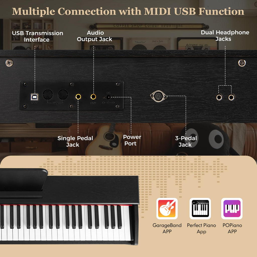88 Key Weighted Hammer Action Digital Piano Z133