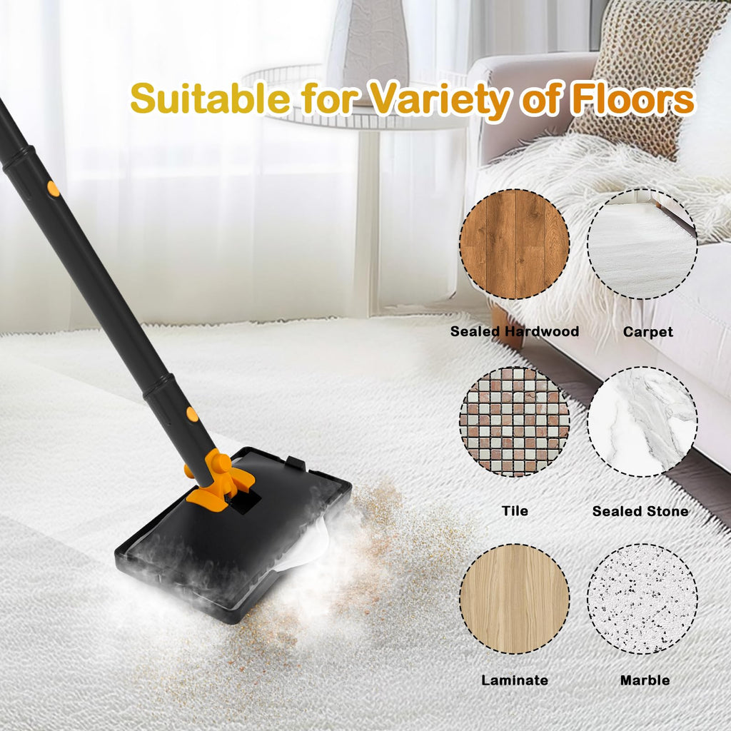 Steam Mop with 23FT Cord, 12OZ Removable Tank K552