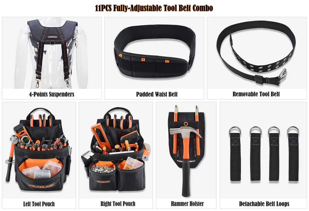 39 Pockets Tool Belts with Suspenders O253