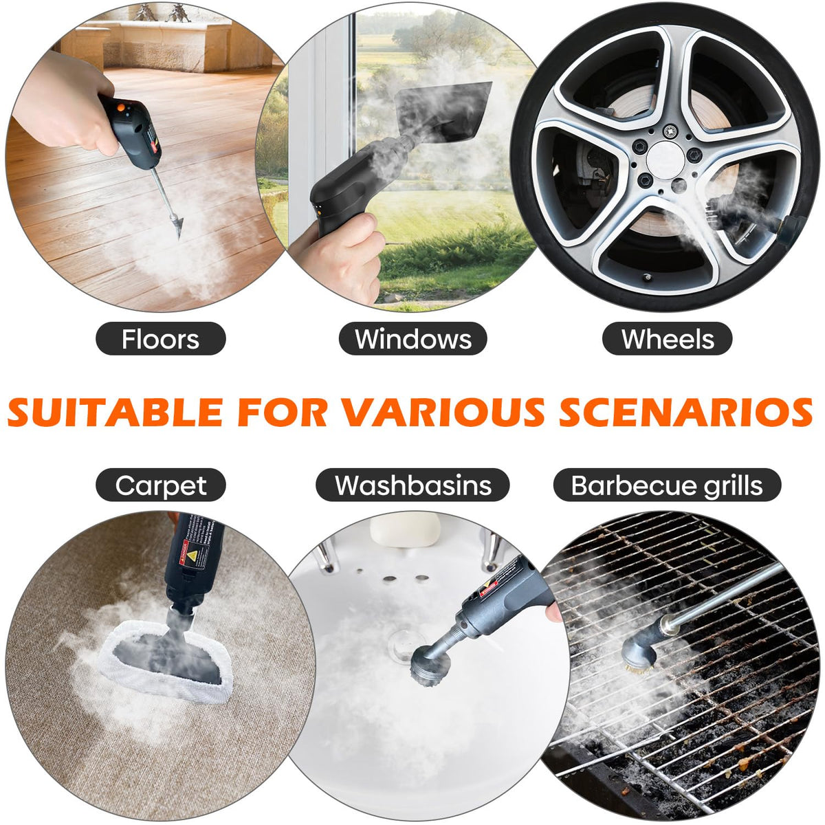 Portable Handheld Steam Cleaner with 16 Accessories Y9422