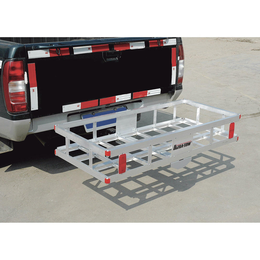 Aluminum Hitch Cargo Carrier 500-Lb Capacity Silver O929