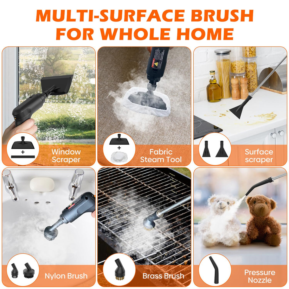 Portable Handheld Steam Cleaner with 16 Accessories Y9422