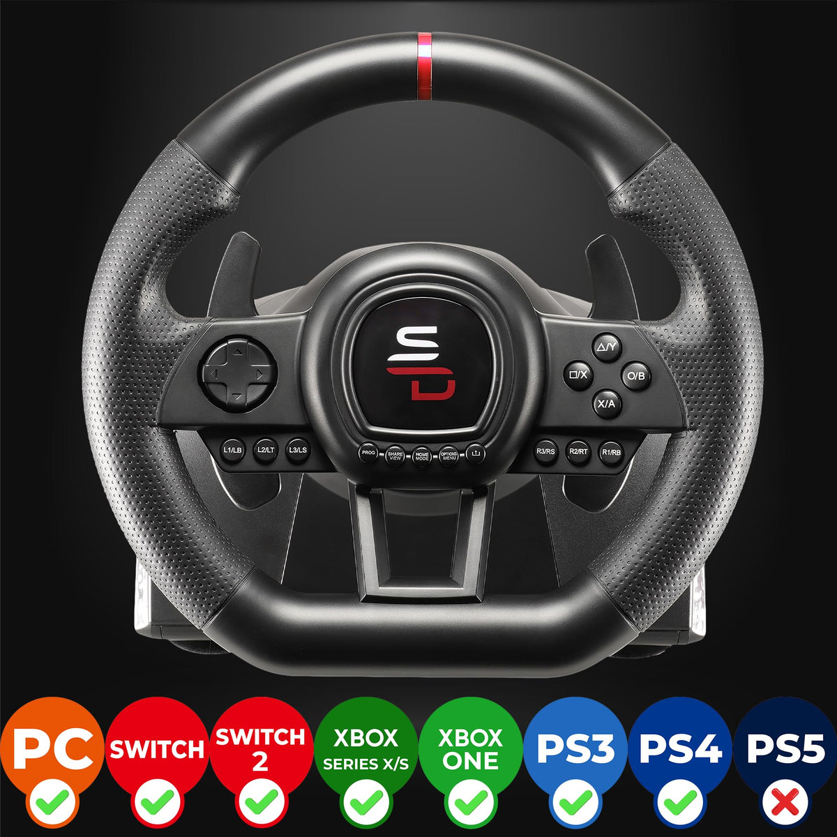 Gaming Steering Wheel with Pedals I23087