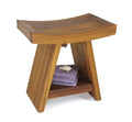 18" Teak Shower Bench with Shelf W157