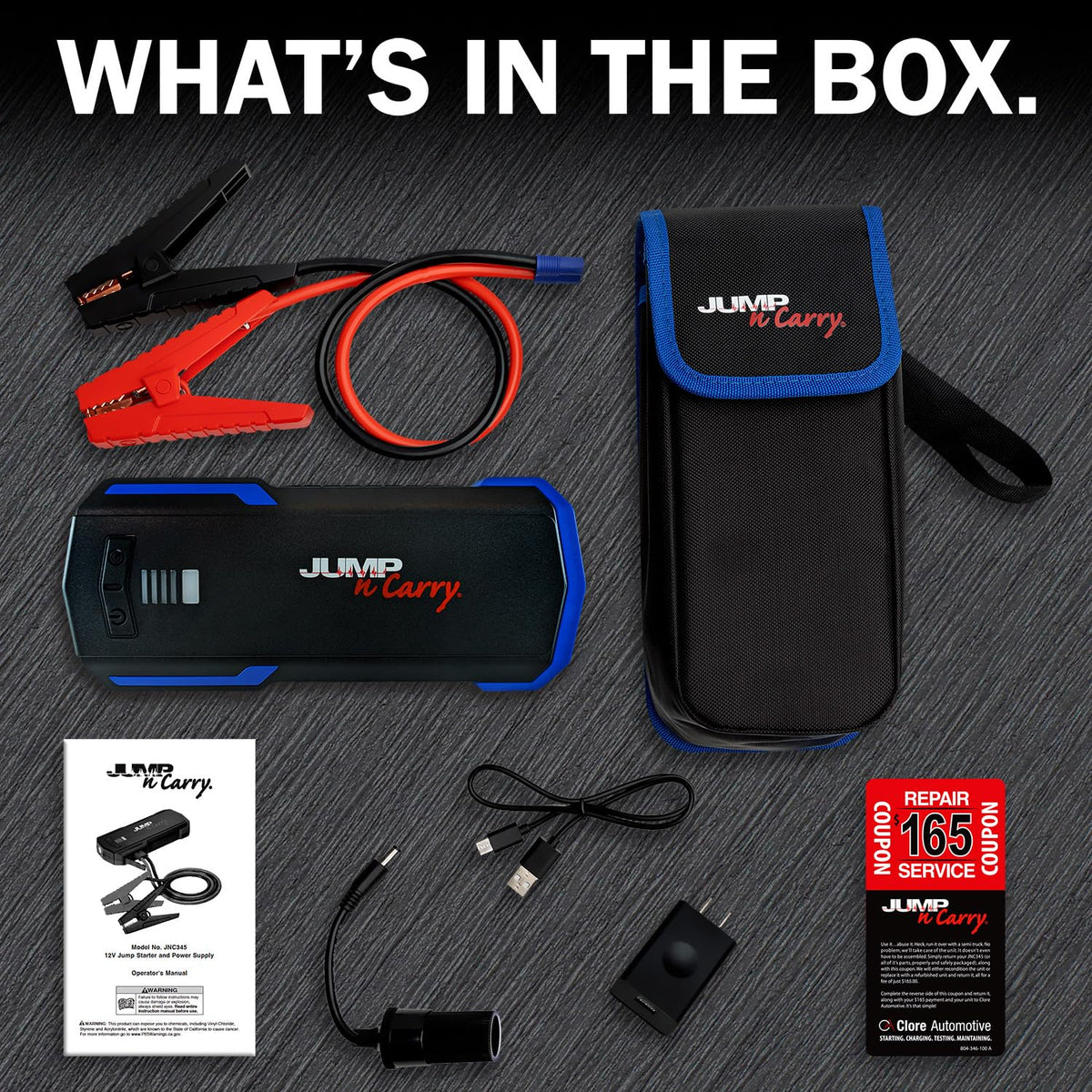12 Volt Lithium Jump Starter and 1700 Peak Amp Jump Starter L56387