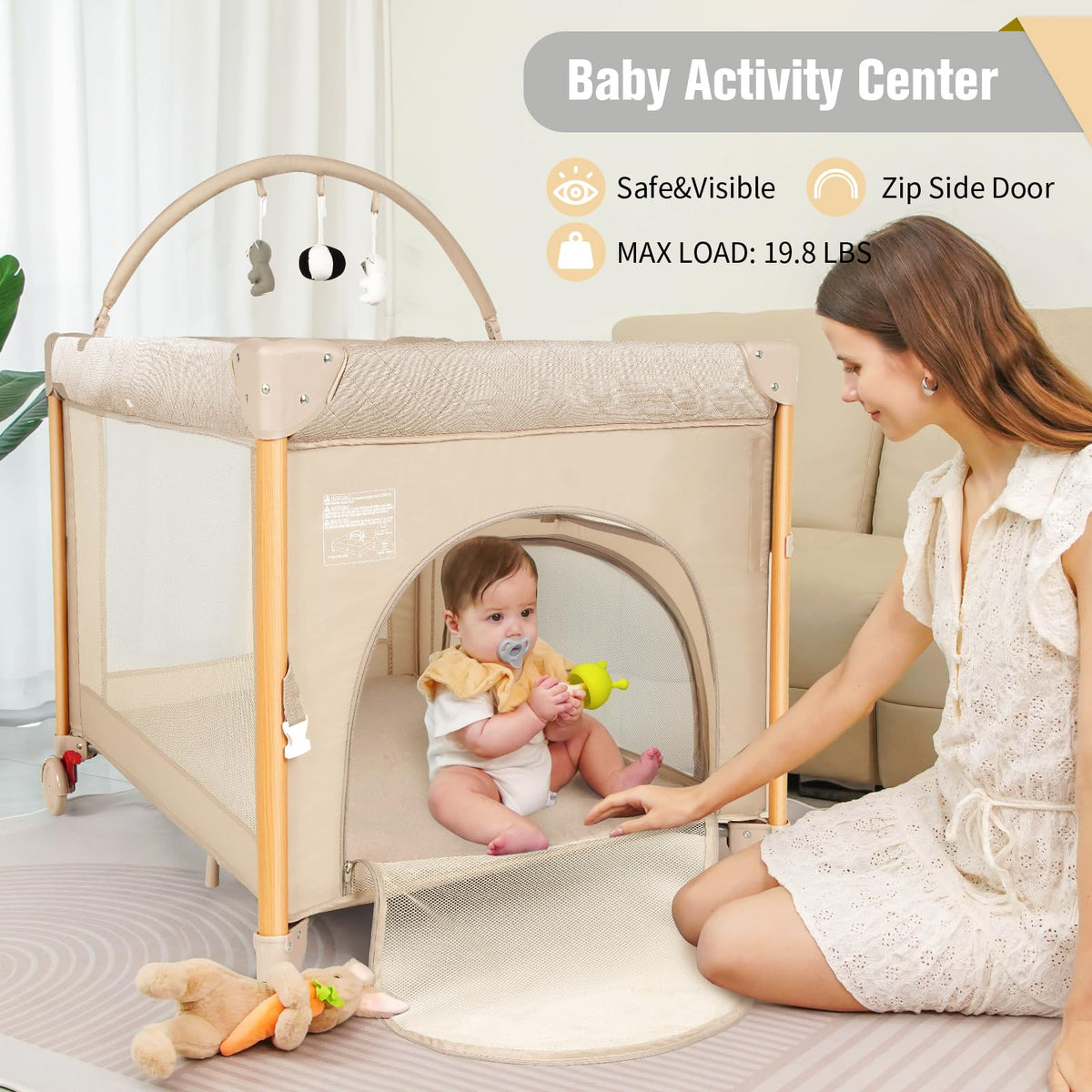 5 in 1 Beige Baby Bassinet M437558