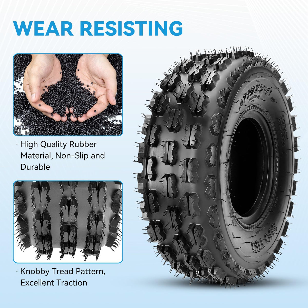 19x7-8 Mini Bike Tire Tubeless D6560