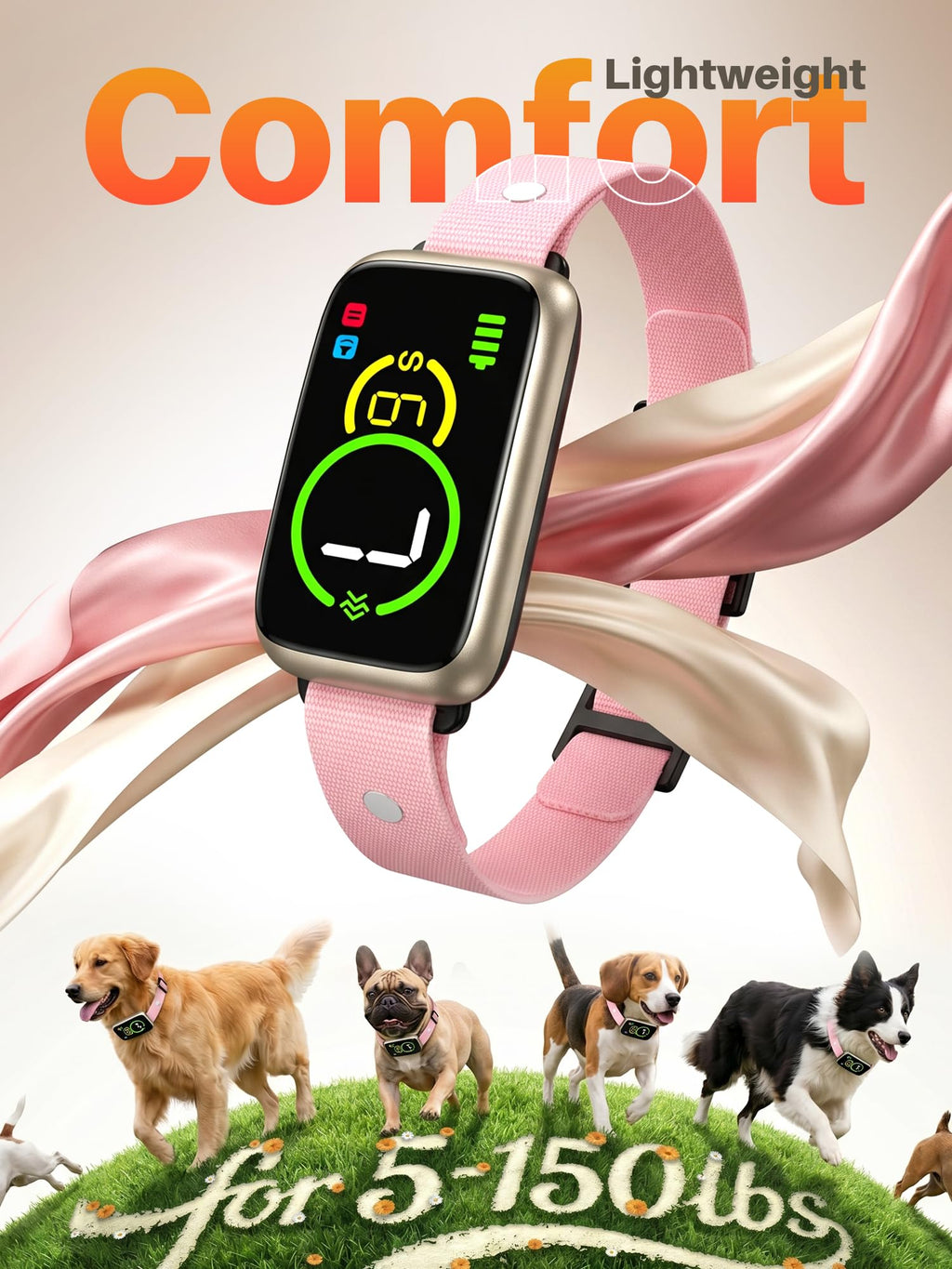 Humane Anti Barking Dog Collar with Beep Vibration H5682