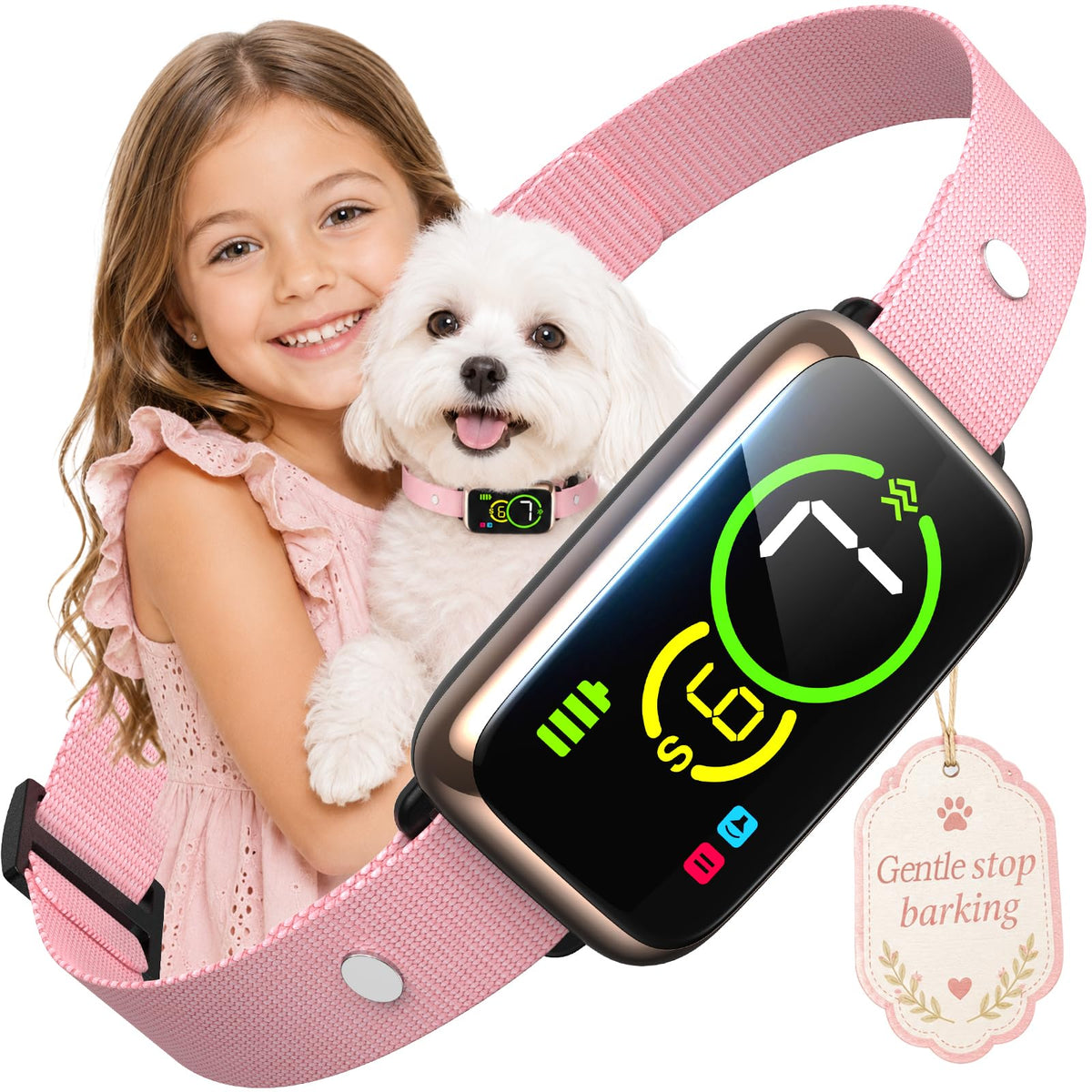 Humane Anti Barking Dog Collar with Beep Vibration H5682