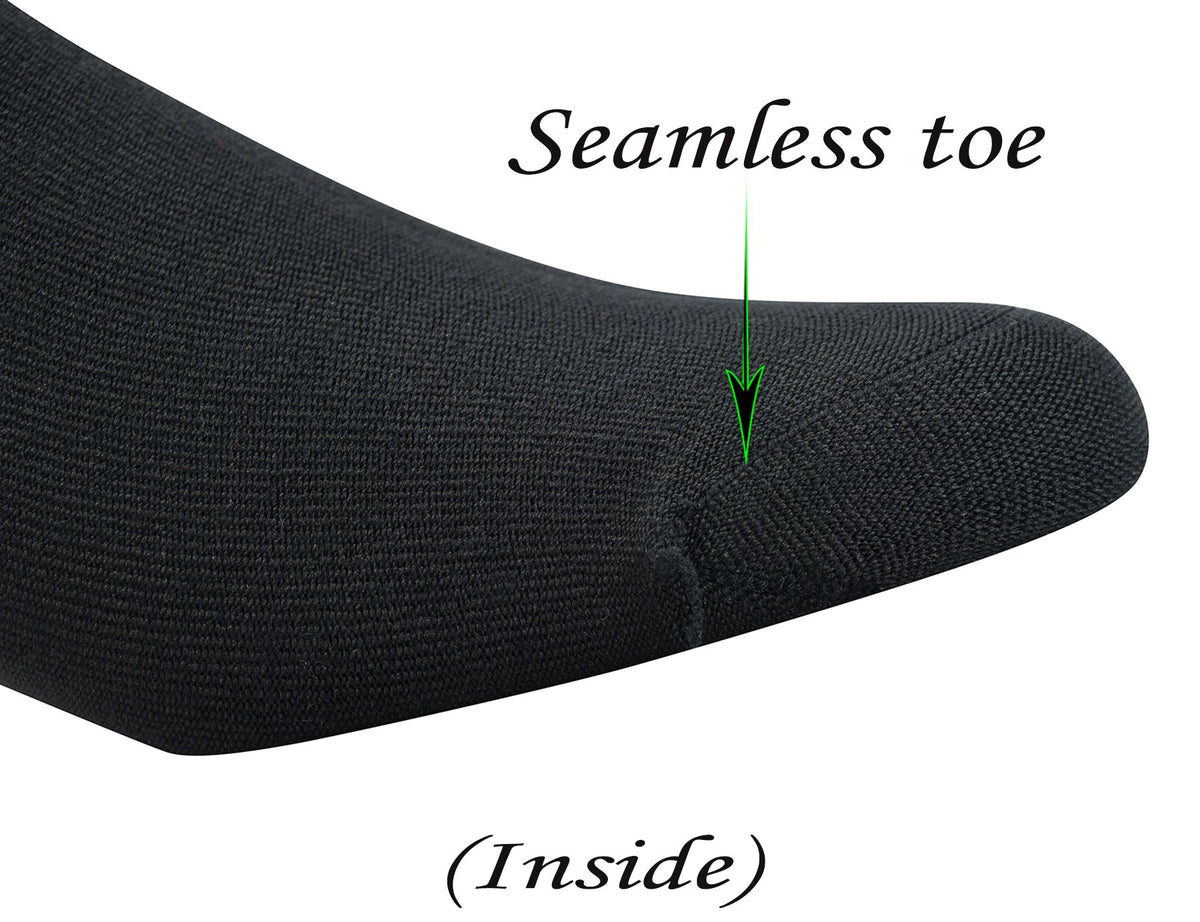 Men's 5 Pairs Non-binding Flat-Knit Ankle Socks with Seamless Toe S504