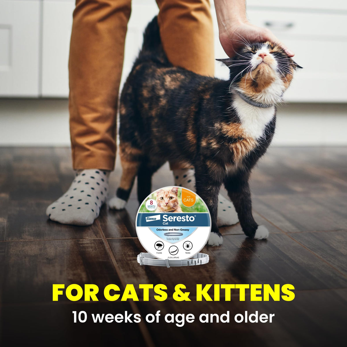 Flea & Tick Treatment & Prevention Collar for Cats T9846