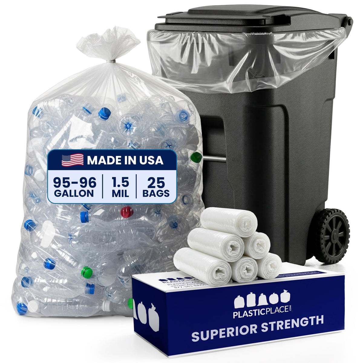 95-96 Gallon Garbage Can Liners, 25 Count Q741200