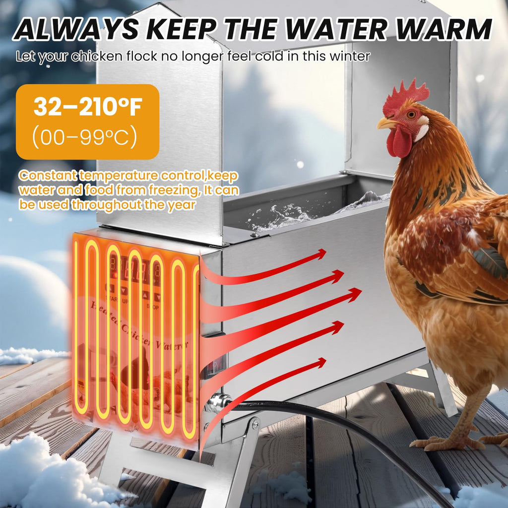 1.5 Gallon Heated Chicken Waterer Q68701