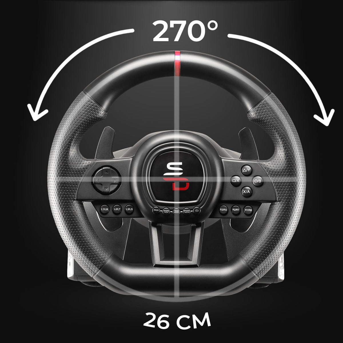 Gaming Steering Wheel with Pedals I23087